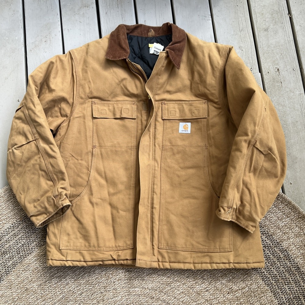 Vtg 2004 Vintage Carhartt C03 BRN Arctic Duck Traditional Coat Jacket USA 50 XXL